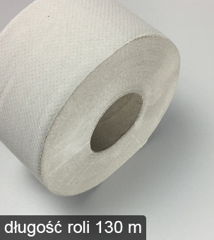 rolka papieru toaletowego Cliro Jumbo jest długa na 130 mb
